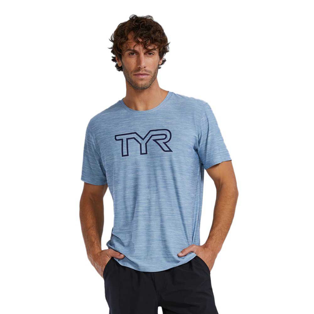 Tyr Airtec Big Logo Short Sleeve T-shirt Blau L Mann von Tyr