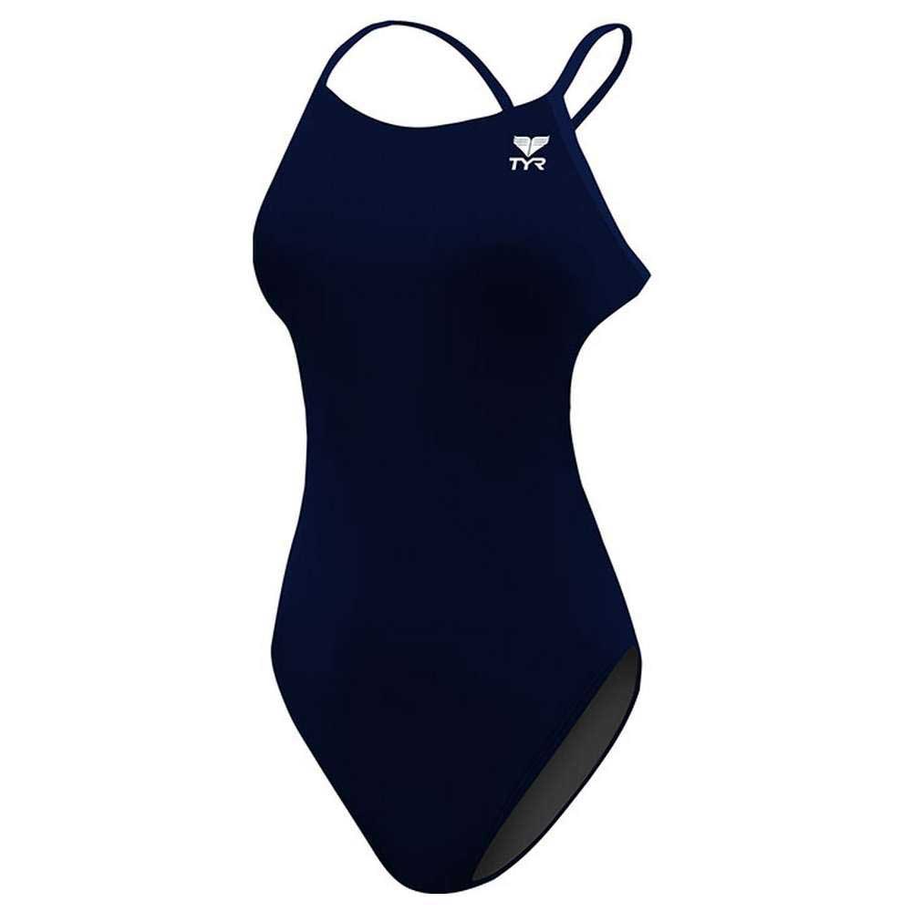 Tyr Durafast Elite Cutoutfit Solid Swimsuit Blau 22 Mädchen von Tyr