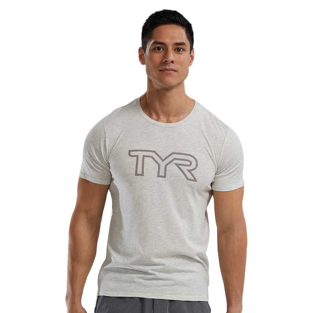 Tyr Ultrasoft Lightweight Tri Blend Tech Big Logo Short Sleeve T-shirt Grau 2XL Mann von Tyr