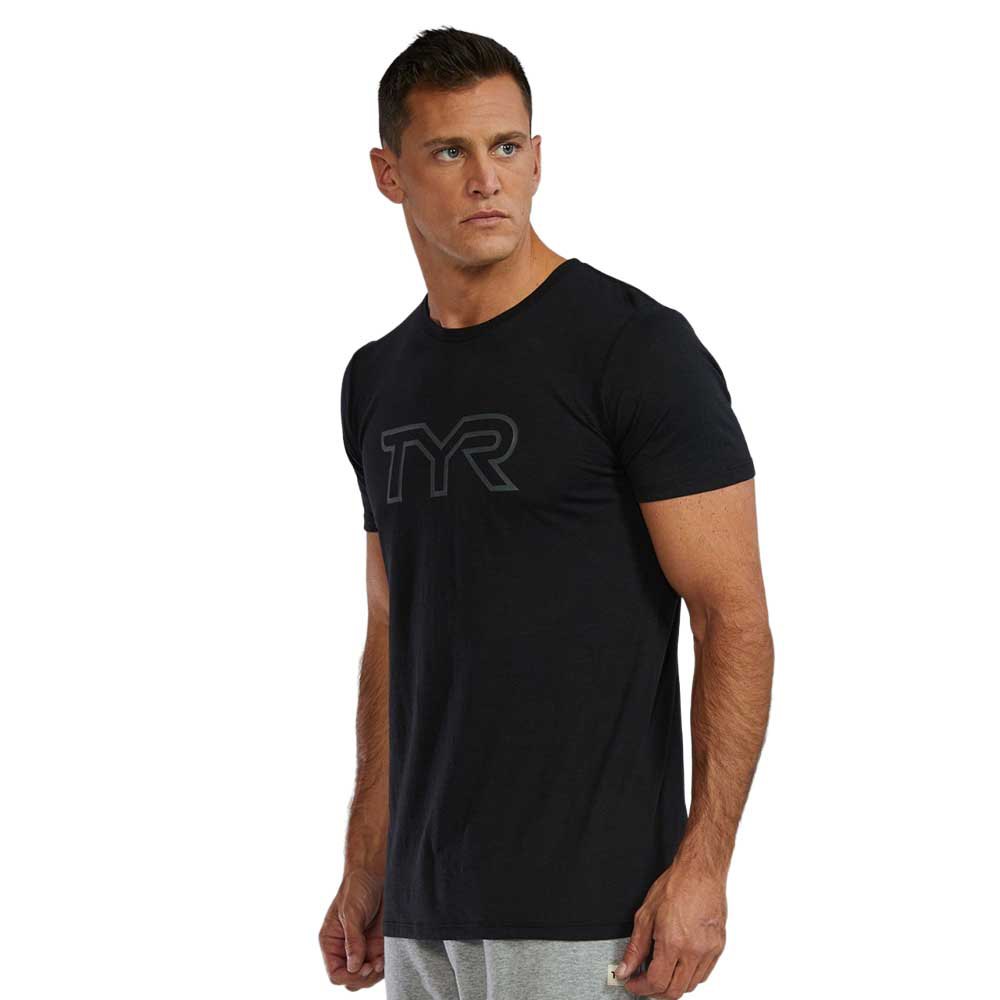 Tyr Ultrasoft Lightweight Tri Blend Tech Big Logo Short Sleeve T-shirt Schwarz 3XL Mann von Tyr