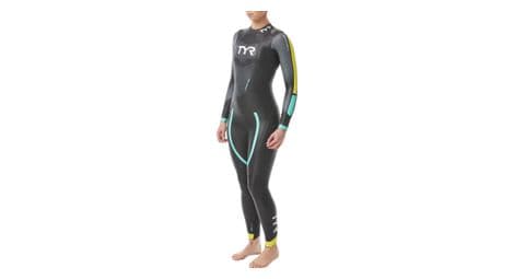 tyr hurricane cat 2 damen triathlonanzug schwarz   gelb   turkis von Tyr