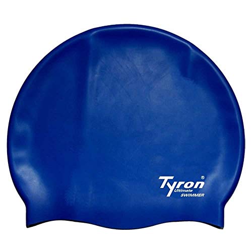 TYRON Silikon Badekappe (Royalblau) | | 100% Silikon | Unisex | Damen & Herren | Schwimmsport von Tyron