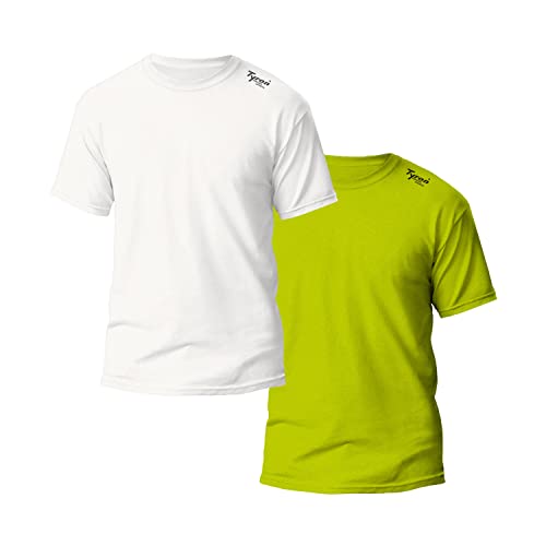 Tyron Funktionsfaser T-Shirt LX-1, 2 Stück (weiß/gelb - L) von Tyron