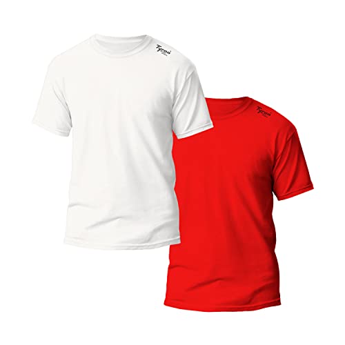 Tyron Funktionsfaser T-Shirt LX-1, 2 Stück (weiß/rot - 3XL) von Tyron