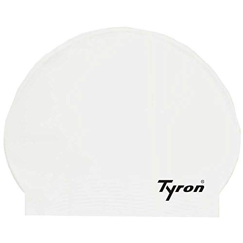 Tyron Latex Badekappe (weiß) | | Unisex Badekappe aus Latex von Tyron