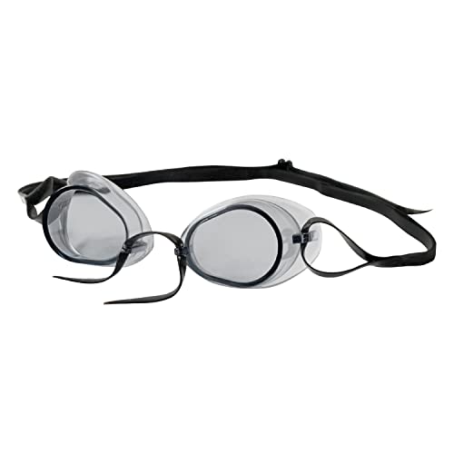 Tyron Performance Race Goggle (Anti-Fog - Rauch) | Schwimmbrille | Weiterentwicklung der Schwedenbrille mit Soften Silikonrand & Silikon Steg von Tyron