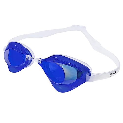 Tyron Performance Speed Goggle (dunkelblau verspiegelt) | Schwimmbrille | Training und Wettkampf | Anti Fog Beschichtung | UV Schutz von Tyron
