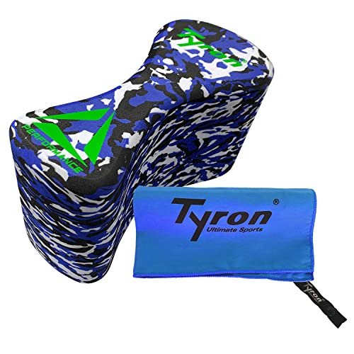 Tyron Schwimmsport Bundle - Pull-Bouy Elite (Tricolour) für das Schwimmtraining + Handtuch Swim Towel III (blau) von Tyron