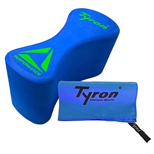 Tyron Schwimmsport Bundle - Pull-Bouy Elite (blau) für das Schwimmtraining + Handtuch Swim Towel III (blau) von Tyron