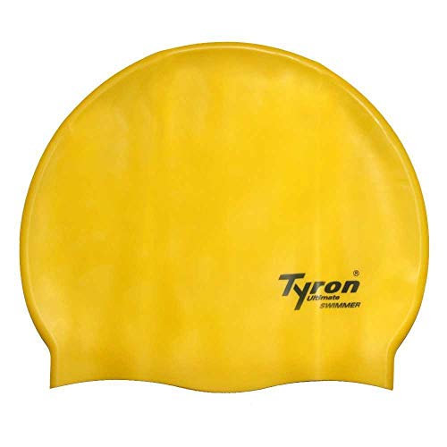 Tyron Silikon Badekappe (goldgelb) | | 100% Silikon | Unisex | Damen & Herren | Schwimmsport von Tyron