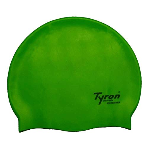 Tyron Silikon Badekappe (grün) | | 100% Silikon | Unisex | Damen & Herren | Schwimmsport von Tyron