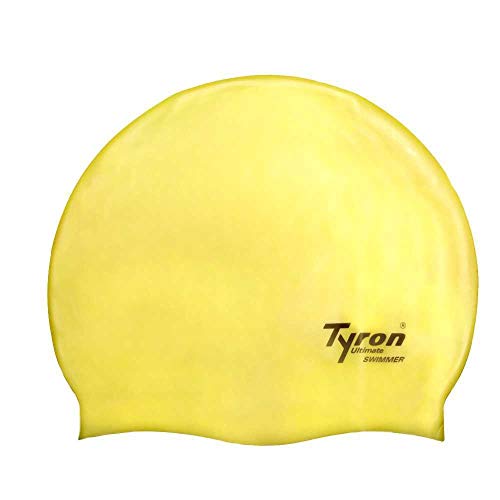 Tyron Silikon Badekappe (hellgelb) | | 100% Silikon | Unisex | Damen & Herren | Schwimmsport von Tyron