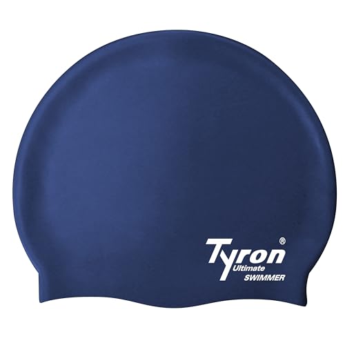 Tyron Silikon Junior Badekappe (Nachtblau) | | Kinder Badekappe aus 100% Silikon | kleine Badekappe | Junior Badekappe von Tyron