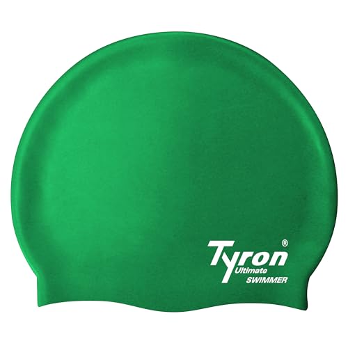 Tyron Silikon Junior Badekappe (grün) | | Kinder Badekappe aus 100% Silikon | kleine Badekappe | Junior Badekappe von Tyron