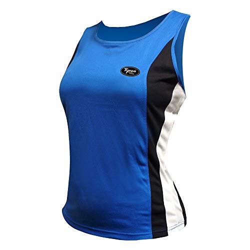 Tyron Singlet Lady SW-1 (blau - M) | | Damen| Laufen | Running | Sport | kurz | ärmellos | Tank Top | Trikot | Wettkampf von Tyron