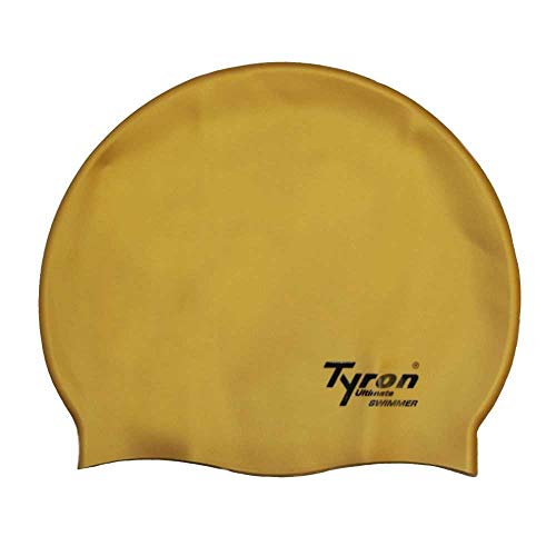 Tyron Soft Touch Badekappe (Gold) | | 100% Silikon | Unisex | Damen & Herren | Schwimmsport von Tyron