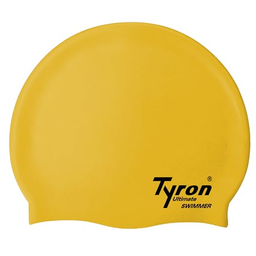 Tyron Soft Touch Badekappe (gelb) | | 100% Silikon | Unisex | Damen & Herren | Schwimmsport von Tyron