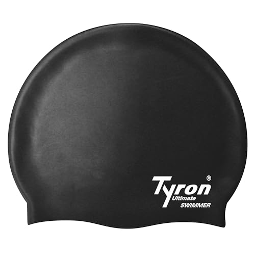 Tyron Soft Touch Badekappe (schwarz) | | 100% Silikon | Unisex | Damen & Herren | Schwimmsport von Tyron