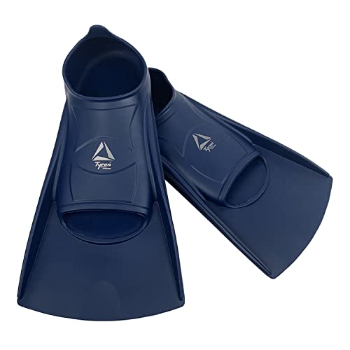 Tyron Speed Fins TS-8300 | 3XS | Nachtblau | Kurze Schwimmflosse für Kinder & Erwachsene | Schwimmtraining | 100% Silikon von Tyron
