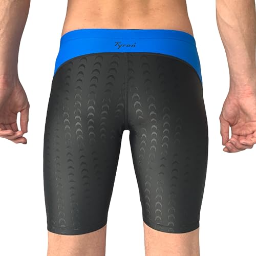 Tyron Speed Line Jammer ND (blau - XXL) | |Badehose für Herren & Jungen | Schwimm Training und Wettkampf | Jammer | Tight | knielange Schwimmhose von Tyron