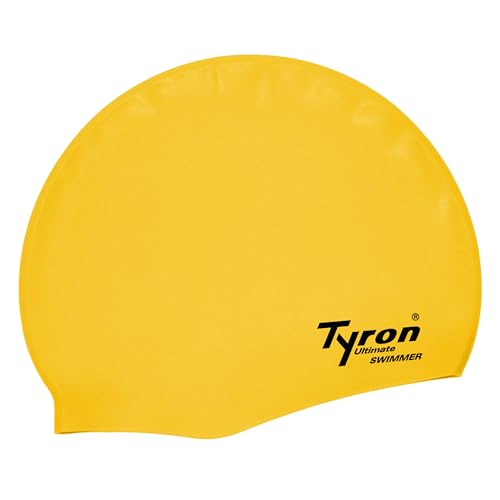 Tyron Ultralight Badekappe (gelb) | | 100% Silikon | Unisex | Damen & Herren | Schwimmsport von Tyron