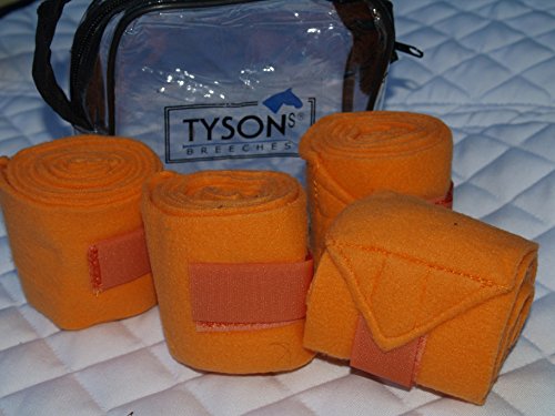 Bandagen Mini Shetty Minishetty Fleece 1 Meter Rosa Hellblau Schwarz Weiss Tysons Minipony Line (Orange) von Tysons Breeches