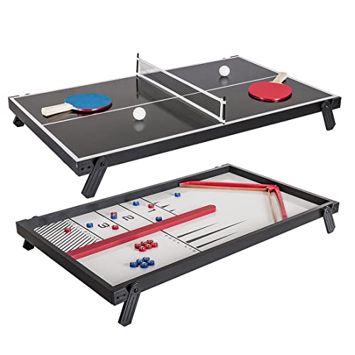 U/N Zwei-in-Eins-Tisch, kleine Tischtennisplatte und Rebound-Shuffleboard, 102*59*4cm von U/N