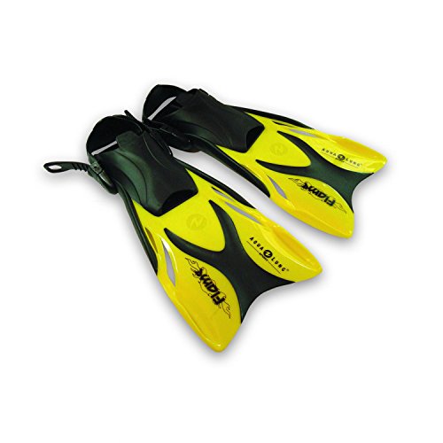 Aqua Lung Sport Schwimmflossen/Schnorchelflossen Flame Junior für Kinder, Small/Medium gelb von U.S. Divers