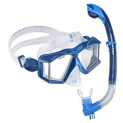 US.Divers Combo SIDEVIEW | Erwachsenes Tauchset, Maske und Schnorchel mit 180° Panoramasicht, UV-Schutz, beschlagfreien Gläsern, Schnorchel mit Ausblasventil, für Männer und Frauen von U.S. Divers