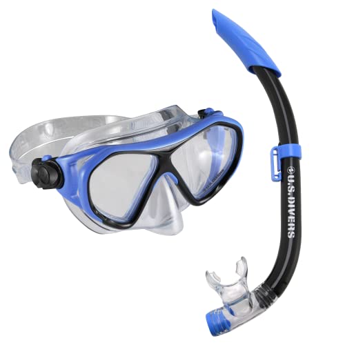 US.Divers Combo DORADO II JR - Tauchset, Maske und Schnorchel für Kinder ab 6 Jahren mit 180°Sicht, für Jungen und Mädchen, UV-Schutz, beschlagfreien und auslaufsicheren Gläsern, Schnorcheln von U.S. Divers