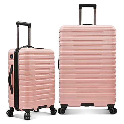 U.S. Traveler Boren Hartschalenkoffer aus Polycarbonat mit 8 Spinnrädern, Aluminium-Griff, Rose (Pink) - US09181R2 von U.S. Traveler