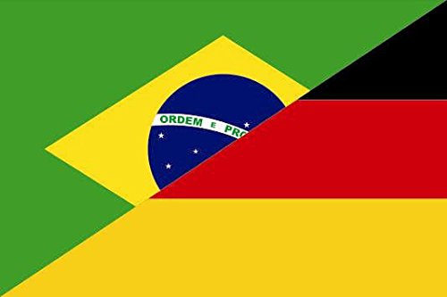 U24 Fahne Flagge Brasilien-Deutschland Bootsflagge Premiumqualität 100 x 150 cm von U24