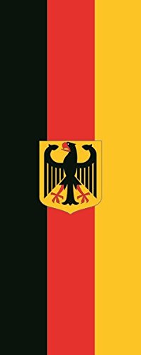 U24 Fahne Flagge Deutschland mit Adler im Hochformat Premiumqualität 80 x 200 cm von U24