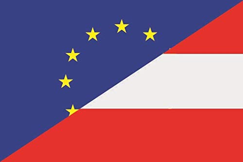 U24 Fahne Flagge Europa-Österreich Bootsflagge Premiumqualität 20 x 30 cm von U24