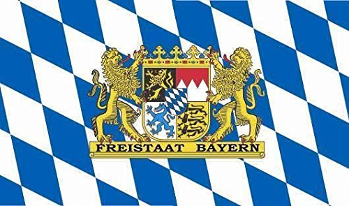 U24 Fahne Flagge Freistaat Bayern Bootsflagge Premiumqualität 120 x 180 cm von U24