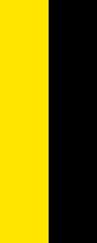 U24 Fahne Flagge Gelb-Schwarz im Hochformat Premiumqualität 150 x 400 cm von U24