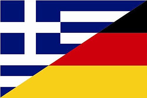 U24 Fahne Flagge Griechenland-Deutschland Bootsflagge Premiumqualität 80 x 120 cm von U24