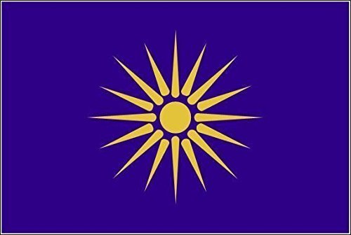 U24 Fahne Flagge Griechisch Mazedonien Bootsflagge Premiumqualität 80 x 120 cm von U24