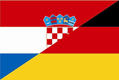 U24 Fahne Flagge Kroatien-Deutschland Bootsflagge Premiumqualität 100 x 150 cm von U24