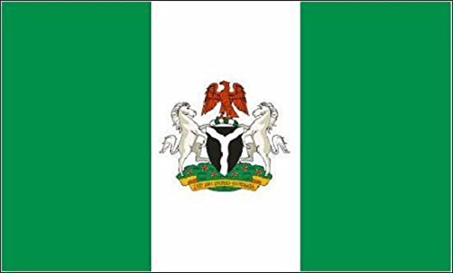 U24 Fahne Flagge Nigeria mit Wappen Bootsflagge Premiumqualität 20 x 30 cm von U24
