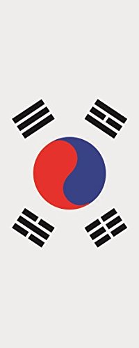 U24 Fahne Flagge Süd Korea im Hochformat Premiumqualität 80 x 200 cm von U24