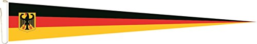 U24 Langwimpel Deutschland mit Adler Fahne Flagge Wimpel 200 x 40 cm Premiumqualität von U24