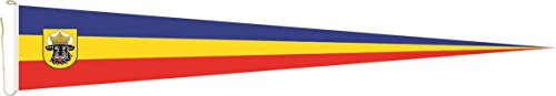 U24 Langwimpel Mecklenburg mit Ochsenkopf Fahne Flagge Wimpel 200 x 40 cm Premiumqualität von U24