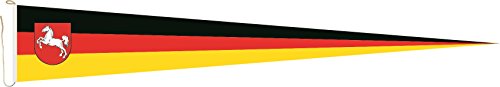 U24 Langwimpel Niedersachsen Fahne Flagge Wimpel 200 x 40 cm Premiumqualität von U24