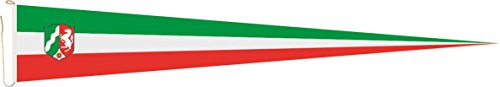 U24 Langwimpel Nordrhein - Westfalen NRW Fahne Flagge Wimpel 200 x 40 cm Premiumqualität von U24