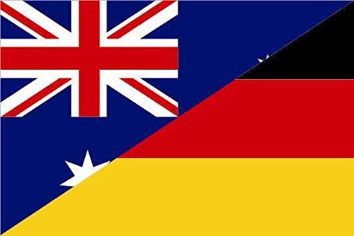 U24 Motorradflagge Australien-Deutschland Fahne Flagge 20 x 30 cm von U24