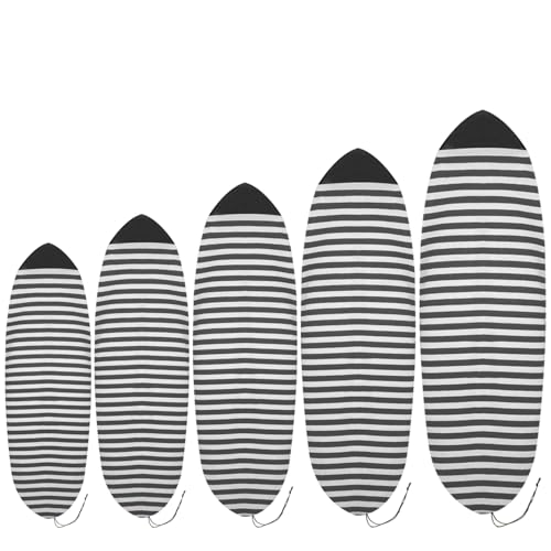 UCEDER Lightweight Board Bag and Surfboard Storage Bag- Surfboard Sock Cover Great for Local Trips to The Beach (Black and White, 7'5'') von UCEDER