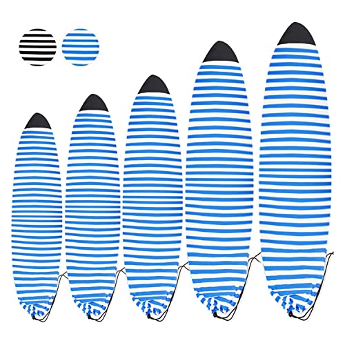 UCEDER Lightweight Board Bag and Surfboard Storage Bag- Surfboard Sock Cover Great for Local Trips to The Beach (Blue and White, 6'10'') von UCEDER