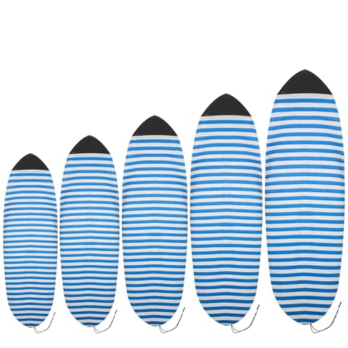 UCEDER Lightweight Board Bag and Surfboard Storage Bag- Surfboard Sock Cover Great for Local Trips to The Beach (Blue and White, 7'5'') von UCEDER