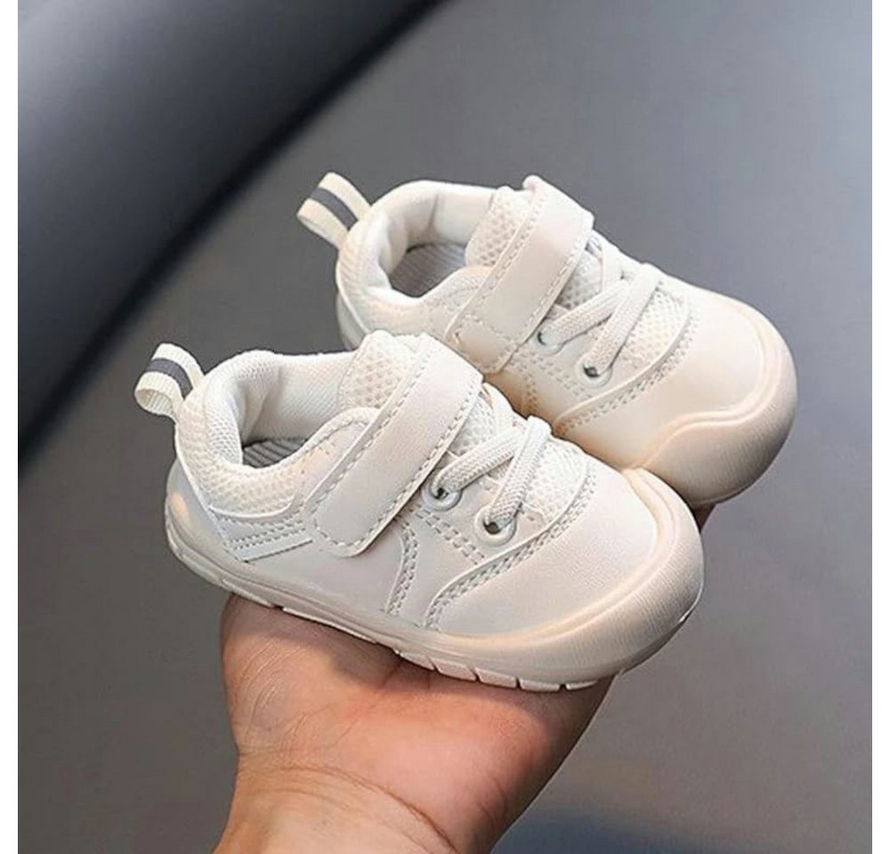 UE Stock Rutschfeste Kleinkind Babyschuhe Laufschuhe Turnschuhe Gr. 25 Weiß Sneaker zur Förderung gesunder Fußentwicklung von UE Stock